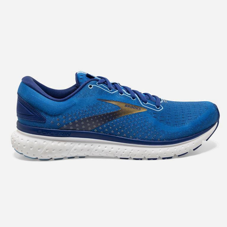 Brooks Glycerin 18 Road Løpesko Herre Nettbutikk - Blå/Gull - Norge (GCZ419258)